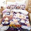 Каваий комплект постельного белья Nekopara Односпальный Полуторный Двуспальный Кинг-сайз Комплект для кровати Взрослый Детский Спальня Комплекты пододеяльников Аниме Parure De Lit Bed