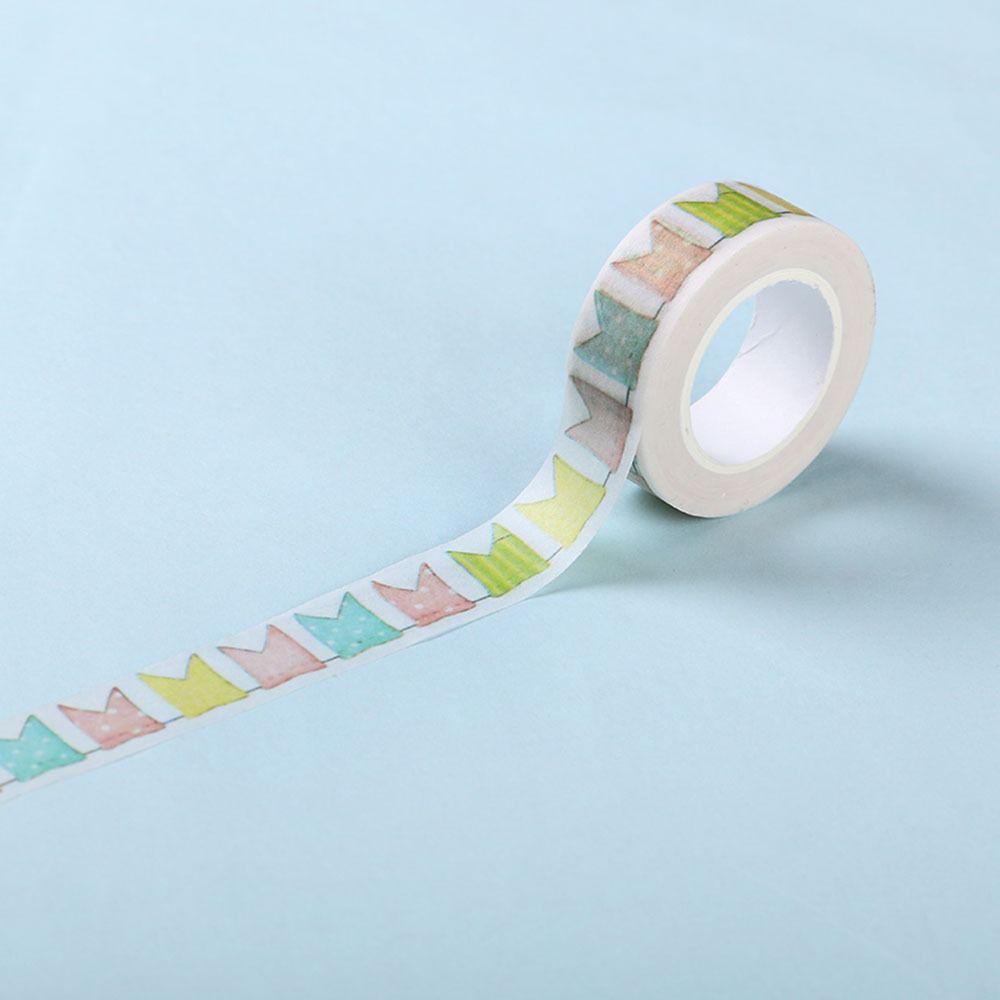1,5 см * 10 м клейкая лента с цветным флагом, клейкая лента Kawaii Washi Tape