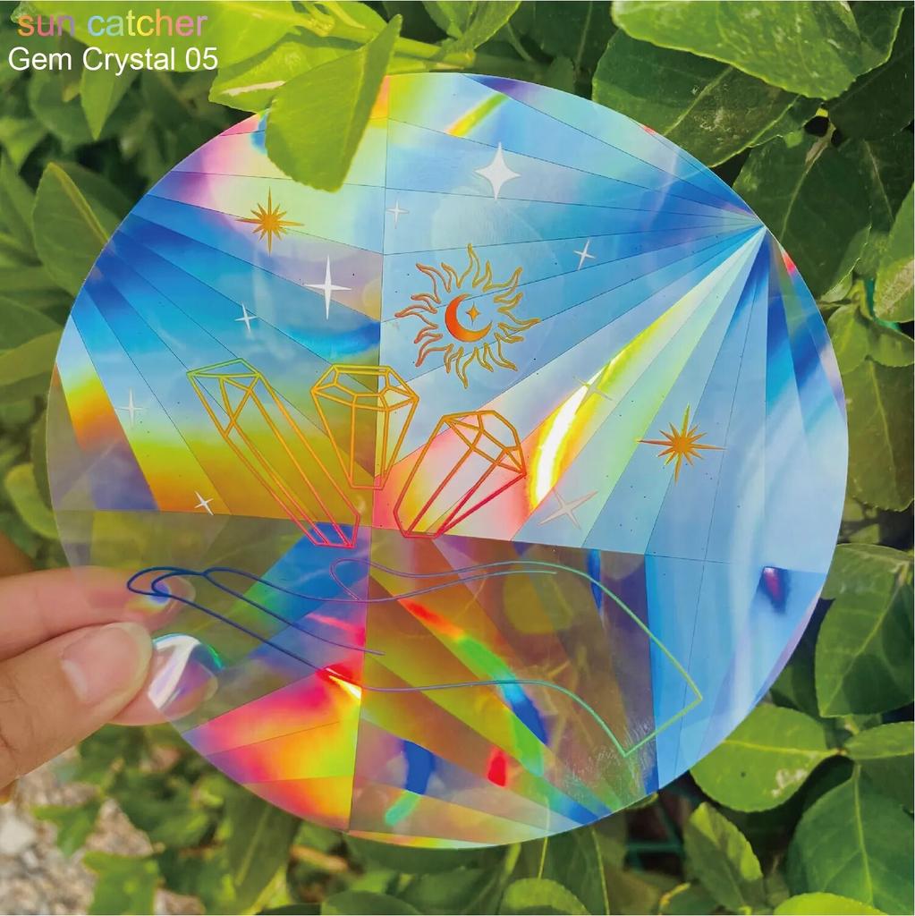 Красочная наклейка на окно, Ловец Солнца, радужная призма, бабочка, статическая стеклянная наклейка, ПВХ, противоударное стекло, домашний декор