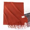 Solid Color Imitation Cashmere Scarf Women's Winter Warm Shawl Neck Scarves