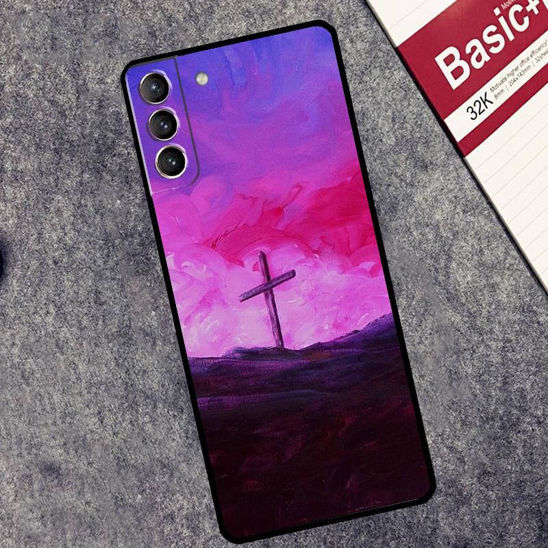 Чехол Крест Иисуса для Samsung Galaxy S24 S22 S23 Ultra Note 20 S9 S10 Note 10 Plus S20 FE S21 FE