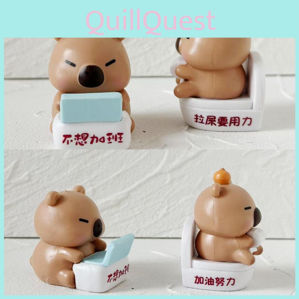 Action Capybara Figure Cartoon Model Toy Decoration Doll Children Ornament Gifts