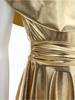 Girls Praise Dance Metallic Tunic Asymmetrical Hem Belted Choir Dress Performance Gown