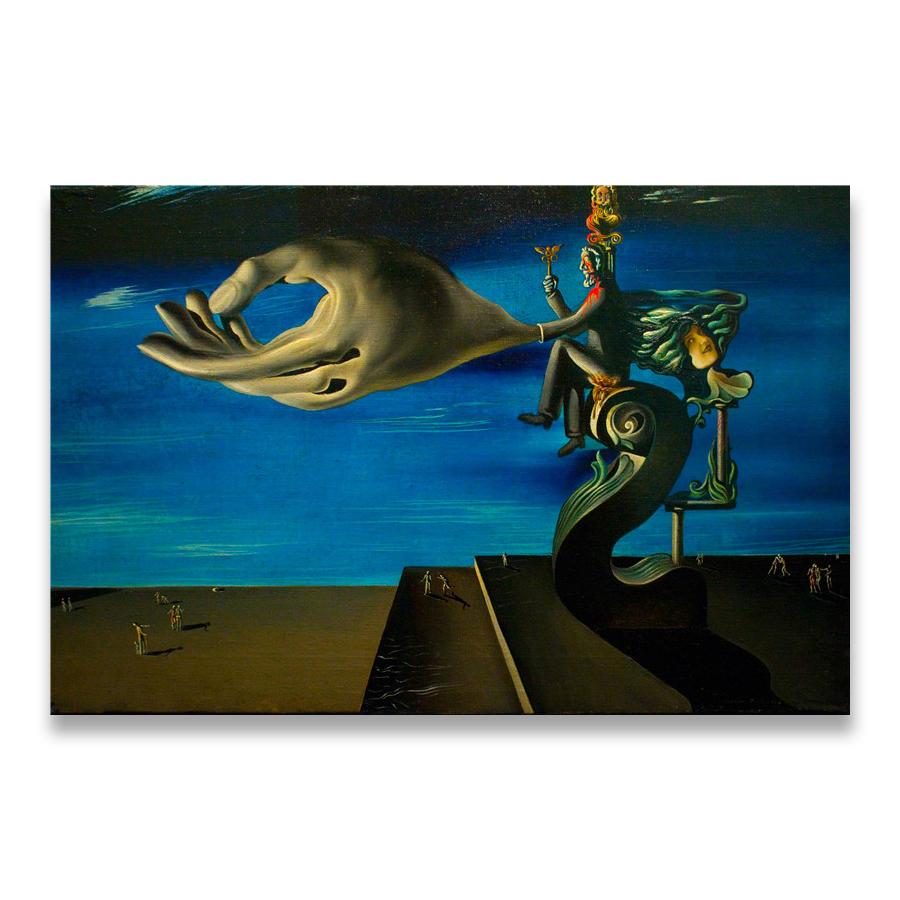The Waves Book Sailboat Picture Canvas Painting Diary of Discovery By Vladimir Kush Salvador Dali Canvas Art Print Poster