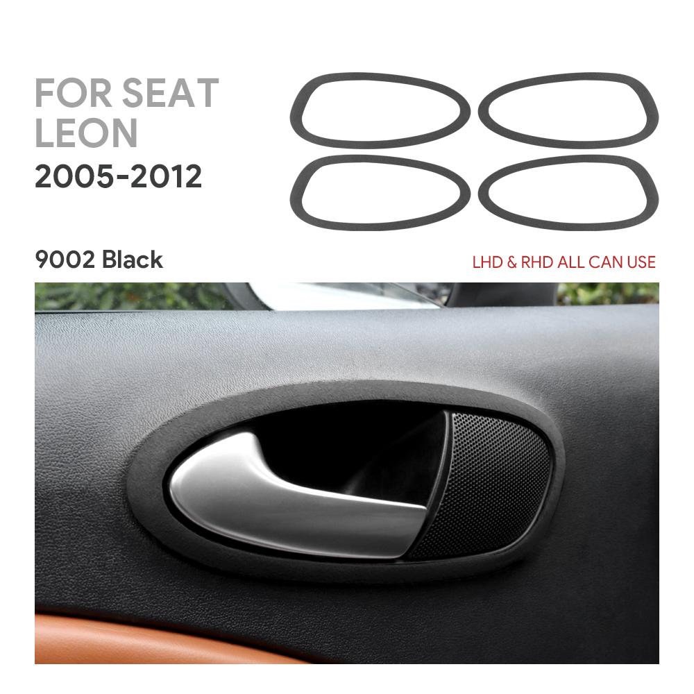 BEV1 Top Suede Trim Sticker For Seat Leon 2005 2006 2007 2008 2009 2010 2011 2012 LHD RHD Car Door Handle Switch Interior Accessories