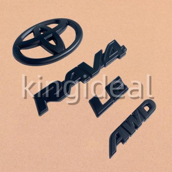 -  2024 2025 Overlay For RAV4 LE AWD Hybrid Matte Black Out letters Kit