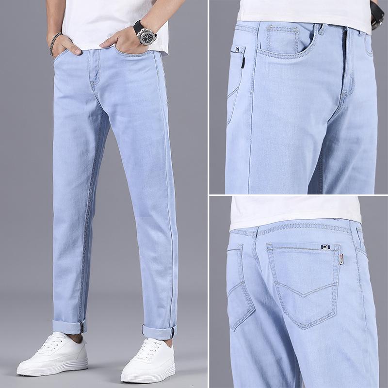 Мужские джинсы Large Wide-Leg Four Seasons Elastic - Свободный прямой крой для больших размеров