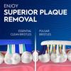ORAL B Pro-3D White Pulsar Вибрирующая электрическая зубная щетка на батарейках, упаковка 2 шт., вибрирующие щетинки, тонкая ручка со встроенным источником питания