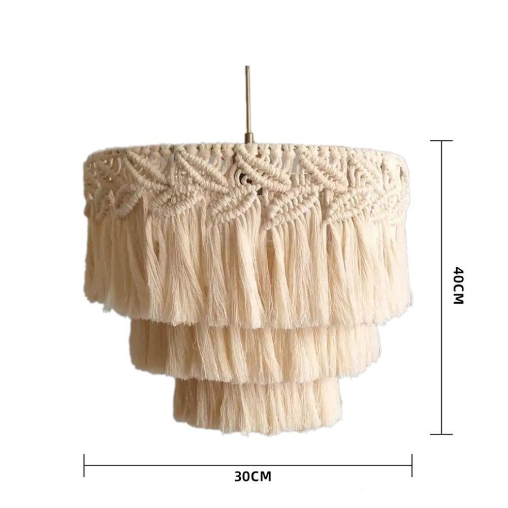 Тканый гобелен ручной работы, изысканный классический абажур с кисточками из макраме, креативный деревенский подвесной светильник, чехол для ресторана
