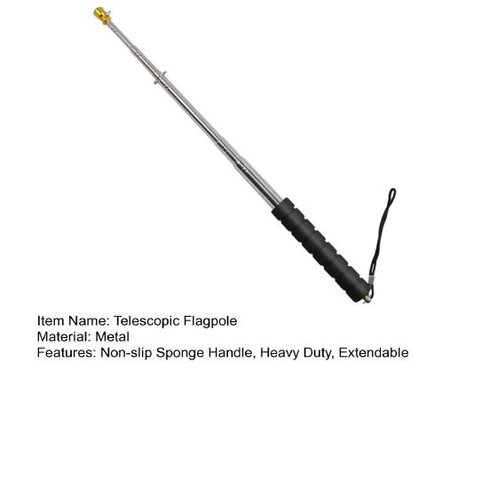 200/300 см телескопический флагшток для туристического гида с нескользящей губчатой ручкой, прочный
