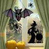 Halloween Bat Stained Glass Suncatcher - Indoor And Outdoor Bat Decor Hanging Practical Durable
