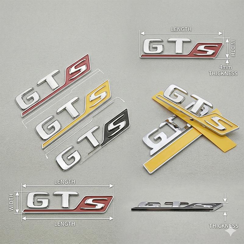 AABKP1 3D ABS GTS Logo Car Rear Trunk Emblem Badge Sticker For Porsche Cayenne Macan Panamera 911 Auto Styling Accessories