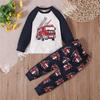 Children's Suit Boys Print Long Sleeve T-shirt + Trousers 2 Pieces Casual Home Suit