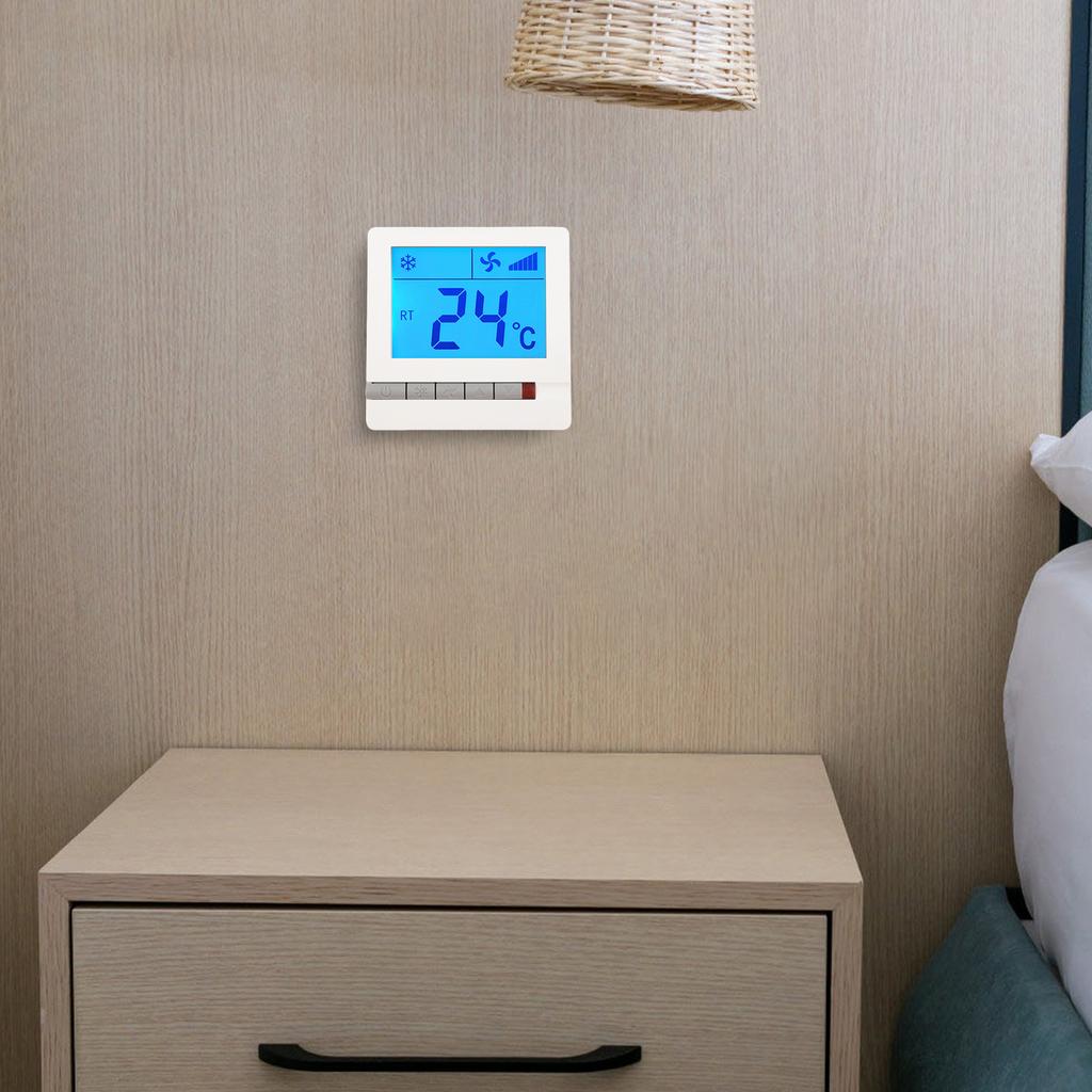 Цифровой термостат для вентилятора с ЖК-дисплеем с подсветкой для систем центрального кондиционирования и отопления