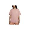 Sportswear Logo Print Ribbed Crew Neck Sports Short Sleeve T-Shirt Women T-Shirt Pink FD2550-618