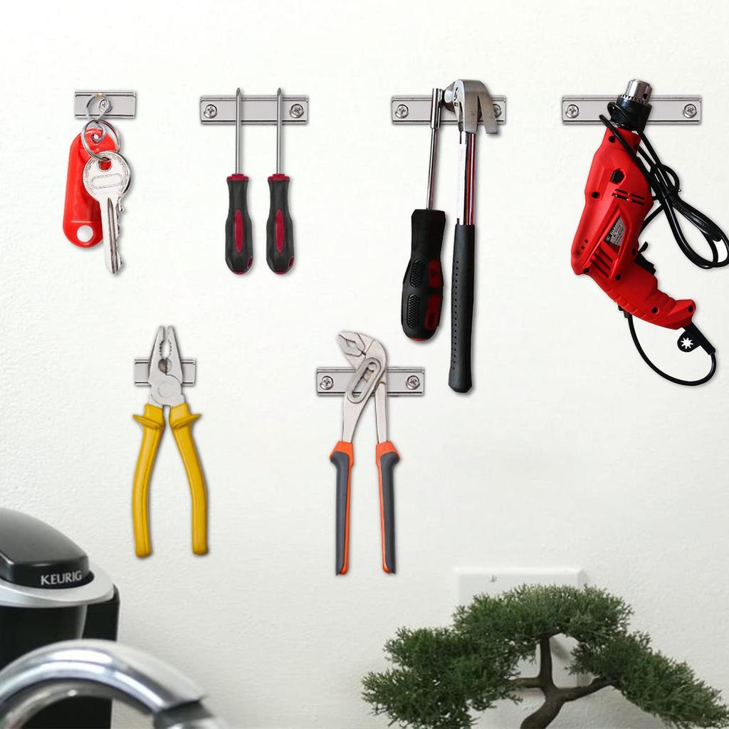 MAGXCENE Сверхсильный неодимовый потайной винт Прямоугольный квадратный для промышленного и наружного настенного монтажа 8 штук магнитов, 40x13.5x5мм, отверстие 3.5мм,