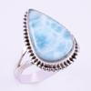 Кольцо из серебра 925 пробы с драгоценным камнем Natural Republic Larimar, размер 9 дюймов, k6f84