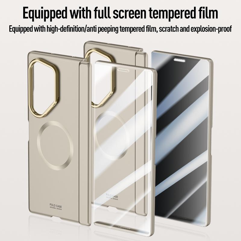 Жесткий чехол для телефона с защитой от шарниров из ПК для Samsung Galaxy Z Fold 6 с кронштейном для защиты экрана