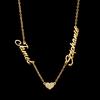 Atoztide Custom Multiple Name Necklace for Women Zircon Heart Stainless Steel Jewelry Choker Chain Personalized Birthday Gift