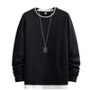 W Wonyo Long Sleeve Pullover Thin and Popular Layered Stylish Cool Casual Long Sleeve Plus Color Long XL Men's Sweatshirt, Fall/Winter Sweatshirt,