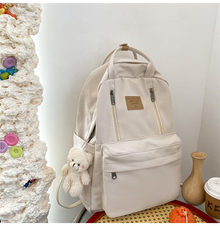 Школьный рюкзак женский студент колледжа простой однотонный старшеклассник средняя школа студент большая вместимость рюкзак новый рюкзак для компьютера