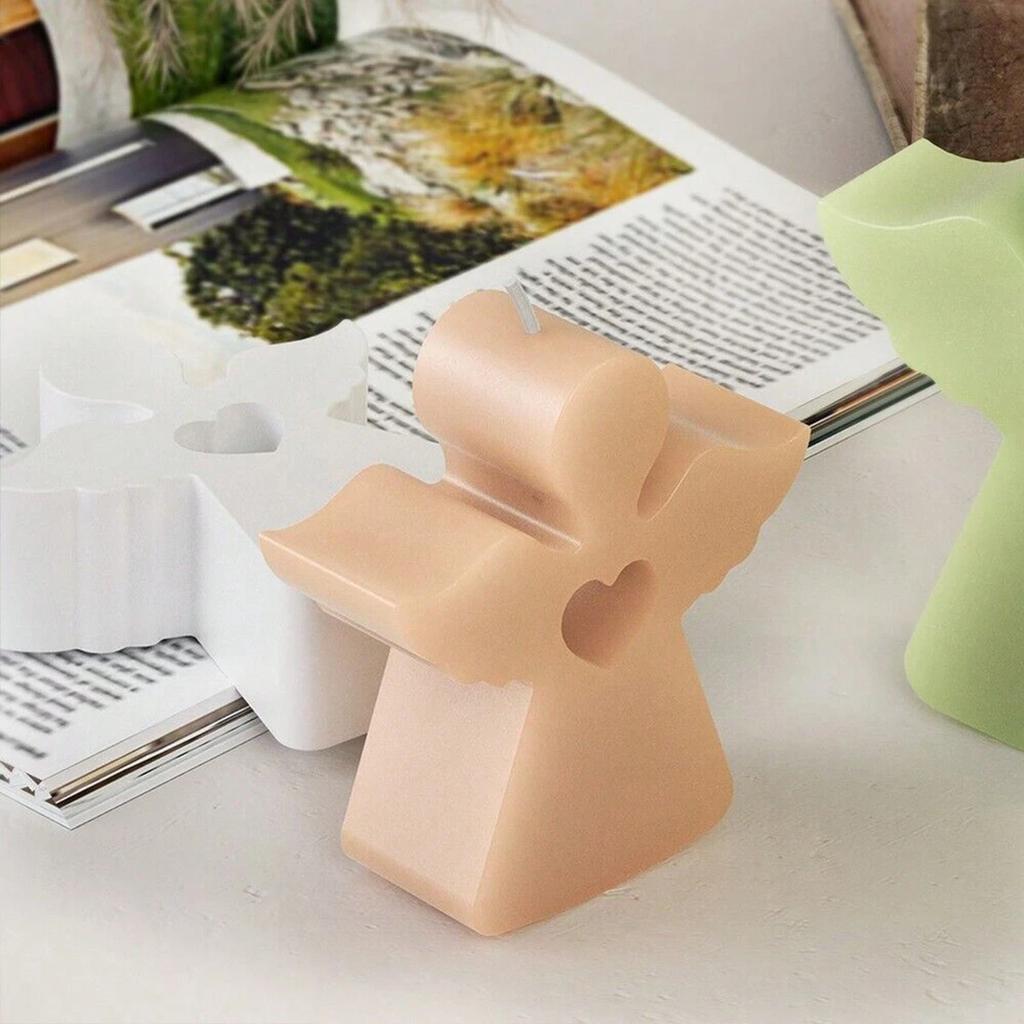 1/2 шт 3D Ангел силиконовые формы для свечей DIY геометрический ангел ручная работа ароматерапевтические свечи гипсовые смоляные формы для домашнего декора