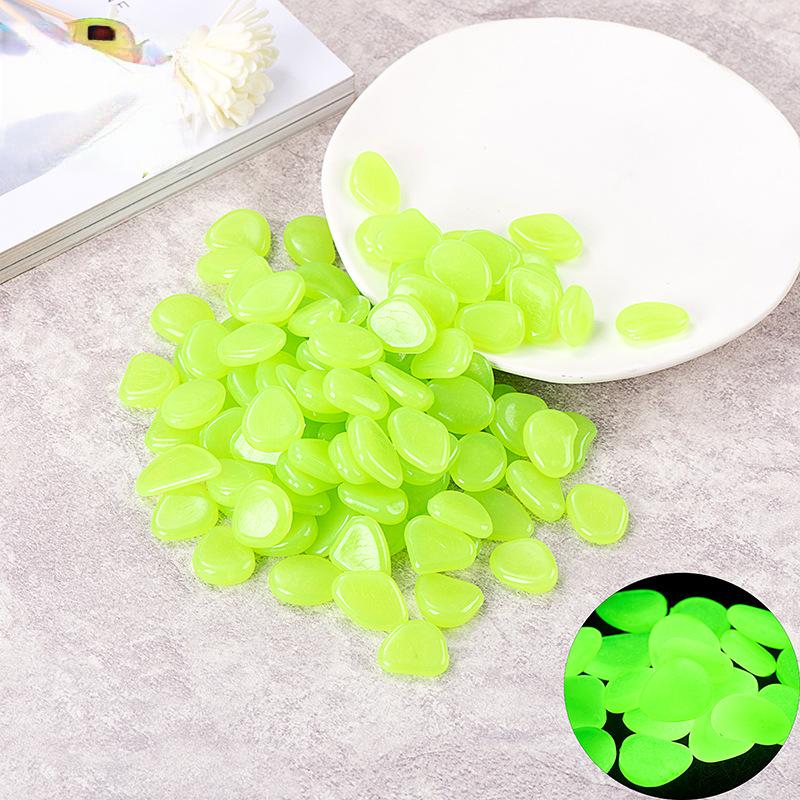 Glow-in-the-Dark Pebbles1000-2000pcsColorful Glowing Plastic Stones Reusable Wedding Party Garden Landscape Decoration