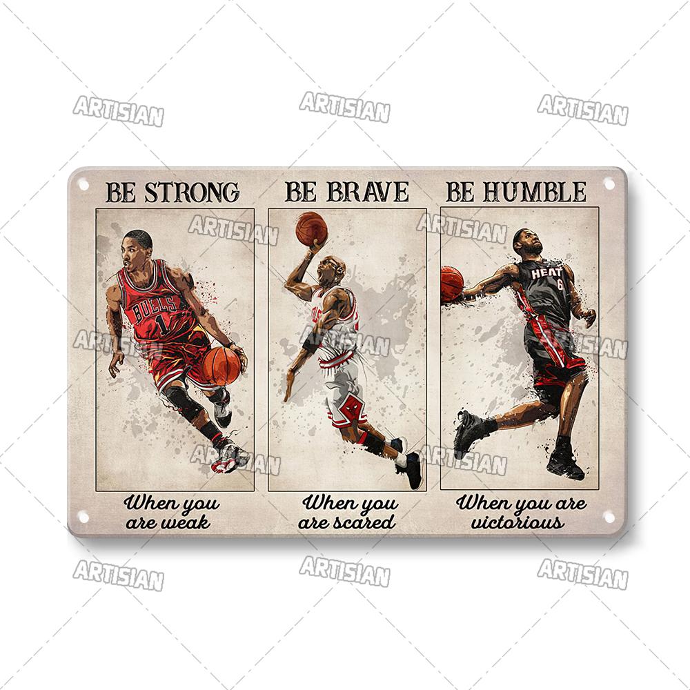 Ретро баскетболист металлическая жестяная табличка классическая спортивная декоративная тарелка мужская пещера домашняя кухня настенный декор металлический знак