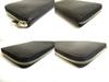Authentic BVLGARI BVLGARIBVLGARI Black Leather Round Zip Long Wallet #a970  Pre-owned
