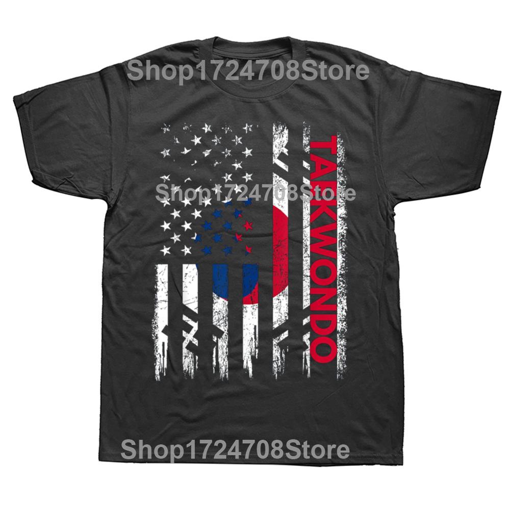 Карате Тхэквондо Забавный Кот Джиу-джитсу Корейские Боевые Искусства Кик-файтинг Футболка Оверсайз С Принтом Повседневная Футболка Повседневная С Коротким Рукавом