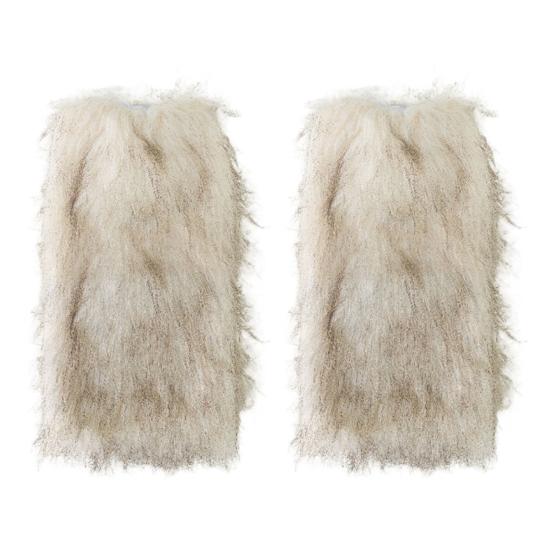 Faux Fur Leg Warmers Women Girls Furry Boot Covers Fuzzy Shoes Cuff Cover Cozy Winter Calf Warmers for Parties Street Wear