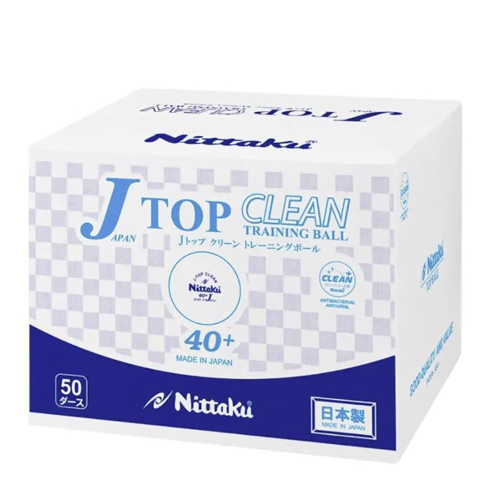 Nittaku Clean Training Table Tennis 50 Dozen NB1748 J-Top Balls, (600 Balls),