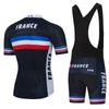 Team France Cycling Bib Sets MTB Uniform Summer Road Bike Jerseys Bicycle Clothing Men's Short Sleeve Maillot Racing Suit Outfit