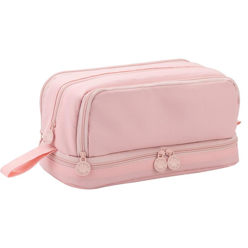 Сумка-карандаш Angoo с 4 перегородками, чехол для ручек, двусторонняя открытая сумка для хранения с удобной ручкой для канцелярских принадлежностей