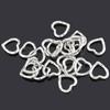 100Pcs 14mm Heart Bead Silver Bead Frame Decoration Charms  Christmas