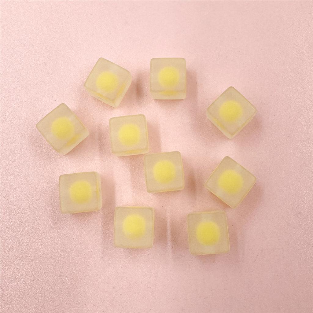 DIY акриловые квадратные свободные бусины, материалы ручной работы, 10 мм, ювелирные аксессуары, матовый браслет-цепочка для мобильного телефона, 10 шт., модные бусины