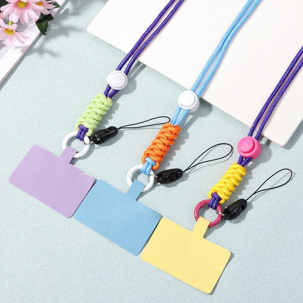 Adjustable Keychain Chain Nylon Strap Patch Phone Lanyard Phone Safety Tether Hanging Neck Cord