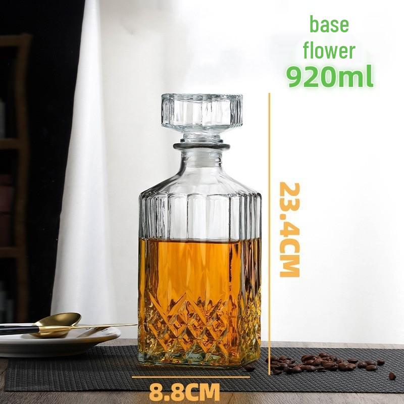 European Style Crystal XO Whiskey Decanter - Transparent Glass Wine Bottle