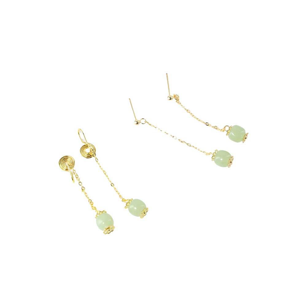 Jewelry Gold Dangle Earrings Chinese Style Jewelry Imitation Earrings Female Earrings