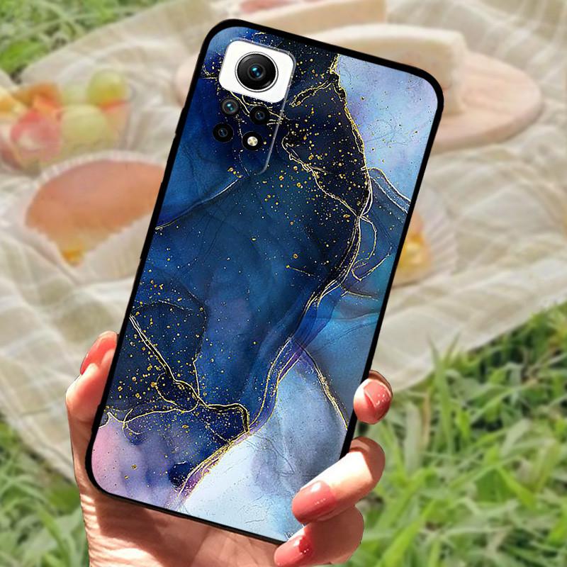 Чехол для Redmi Note 12 Pro 4G, силиконовый, мягкий, мраморный, черный бампер, Funda Coque, для Xiaomi Redmi Note 12 Pro, защитный чехол для телефона