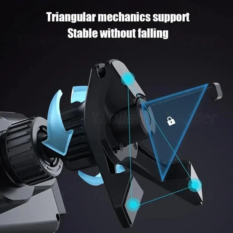 NEW Universal 15W Dual Coil Wireless Car Charger for Samsung Galaxy Z Flip 4 3 IPhone Auto Clamp Fast Car Charging Phone Holder