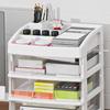 Multi Functional Desktop Drawer Storage Box Plastic Student Desk Dormitory Stationery Storage Box Cosmetics Storage Rack