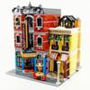 Creating Jazz Club Expert Pizza Shop Model Modular House Building Blocks Compatible Street View Toys for Kids Adults