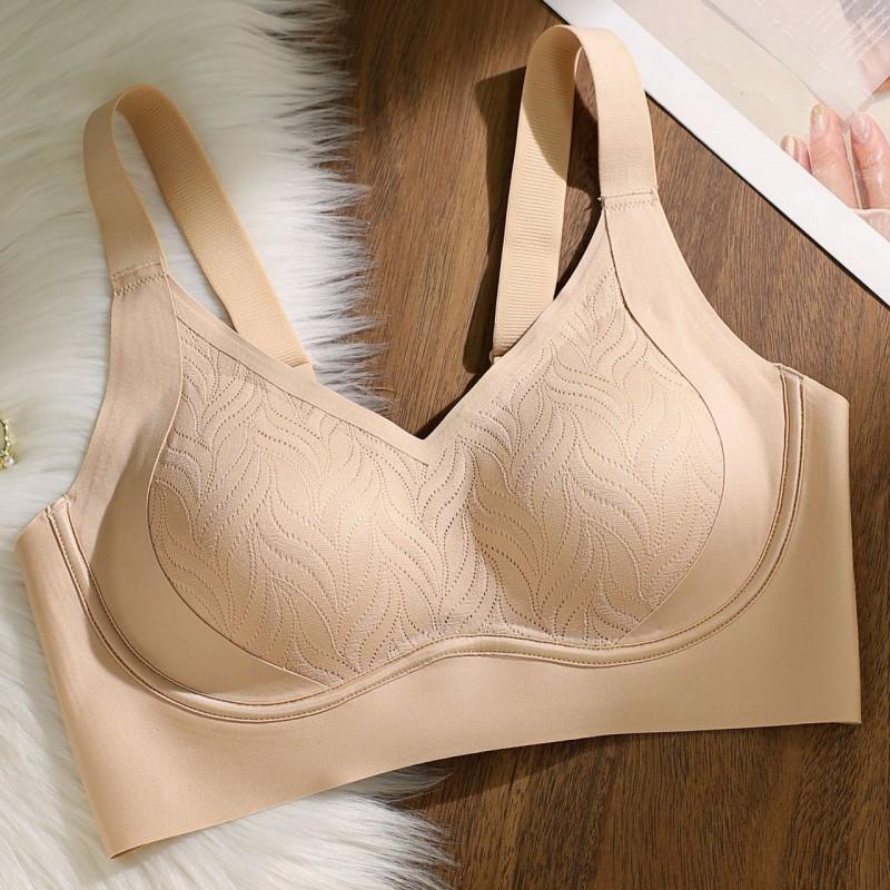 Piltech Support Latex Bra Women Minimizer Push Up Seamless Non-Magnetic Underwear