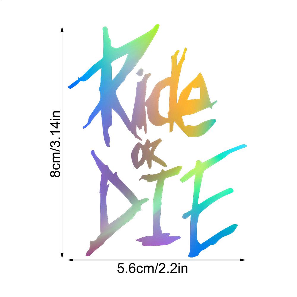 Наклейка «Ride or Die» Наклейка в автомобильном стиле Наклейки и декали для тюнинга гоночных автомобилей Забавная 8x6.1см мотоцикл Велосипед Декоративные Аксессуары