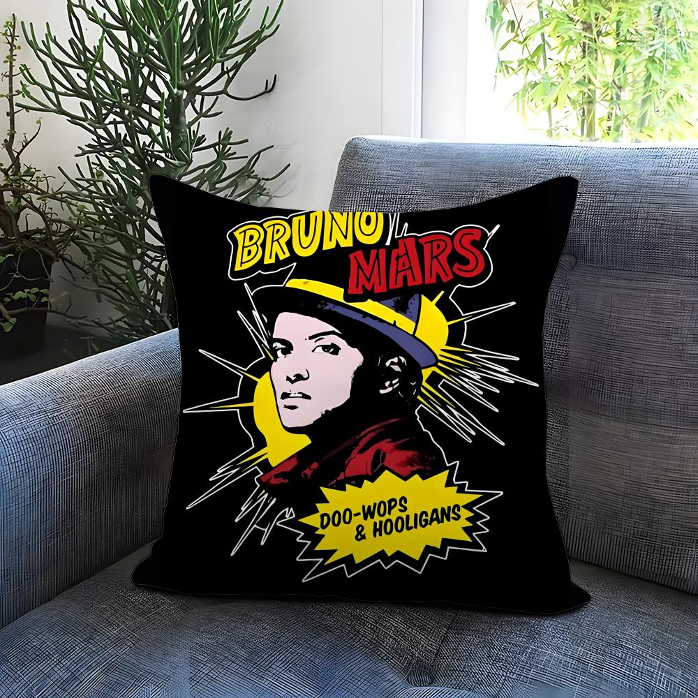 Popular Bbruno Marses Cushion Cover Comfortable Reversible Pillow Cover Ideal for Car Sofa Bedroom Beyond