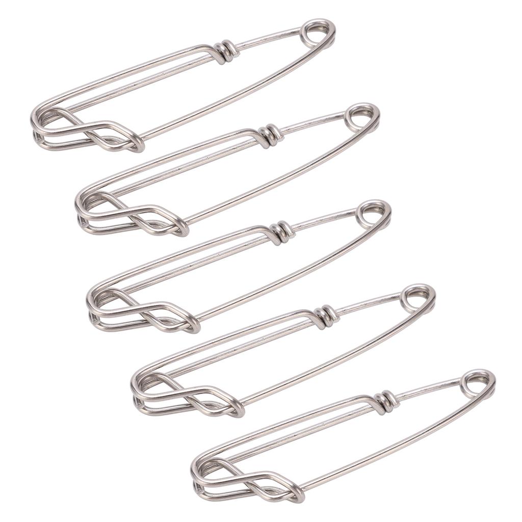 5 шт. набор зажимов для поплавковой лески с защелкой, устойчивый к коррозии, зажим для ловли тунца в океане 2,0x80 мм