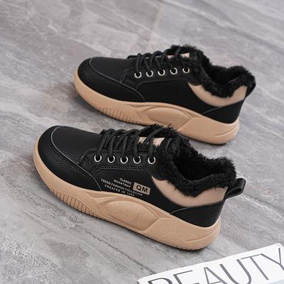 Женские мохнатые зимние теплые дутики с толстой подошвой, на платформе, противоскользящие, для ношения на улице, для отдыха, тренировок, спортивная обувь, хлопковые сапоги