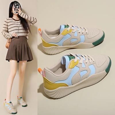2025 Новые женские кроссовки, тренд, разноцветные кроссовки для бега, пэчворк, универсальные массивные туфли, женская легкая обувь для ходьбы