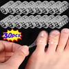 1-30pcs Long/Short Transparent Silicone Toe Protectors Breathable Anti-Friction Washable Foot Cares Prevents Blisters Elasticity Toe Covers